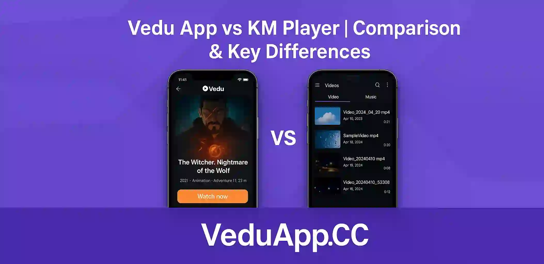 Vedu App vs KM Player | Comparison & Key Differences